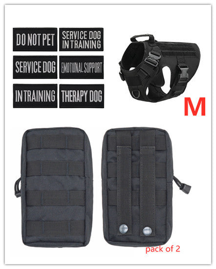 Adjustable pets herness from paetown store, heavy-duty nylon vest for dogs, tactical design with pockets.