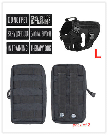 Adjustable pets herness from paetown store, heavy-duty nylon vest for dogs, tactical design with pockets.
