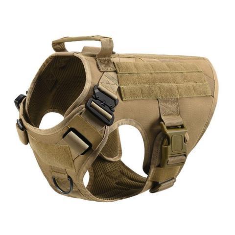 Adjustable pets herness from paetown store, heavy-duty nylon vest for dogs, tactical design with pockets.