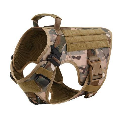 Adjustable pets herness from paetown store, heavy-duty nylon vest for dogs, tactical design with pockets.