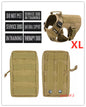 Adjustable pets herness from paetown store with tactical patches and accessories, XL size, pack of 2.