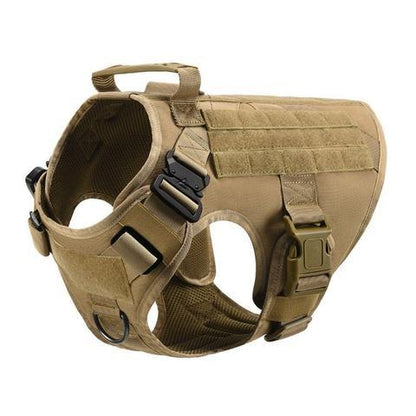 Adjustable pets herness from paetown store, heavy-duty nylon vest for dogs, tactical design with pockets.