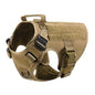 Adjustable pets herness from paetown store, heavy-duty nylon vest for dogs, tactical design with pockets.